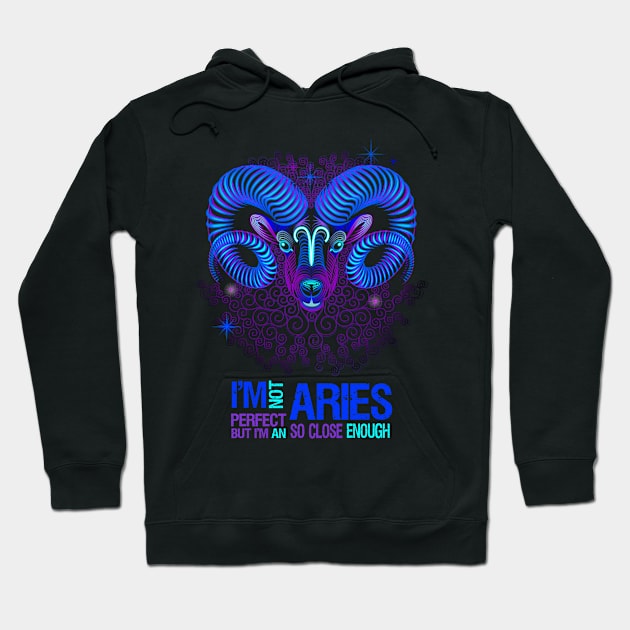 I'm Not Perfect But I'm An Aries So Close Enough Hoodie by SweetMay